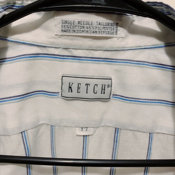 💙☁️ white & blue stripped button up shirt ☁️💙 - Picture 5 of 5